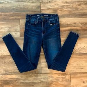 American Eagle dark wash super stretch skinny jeans